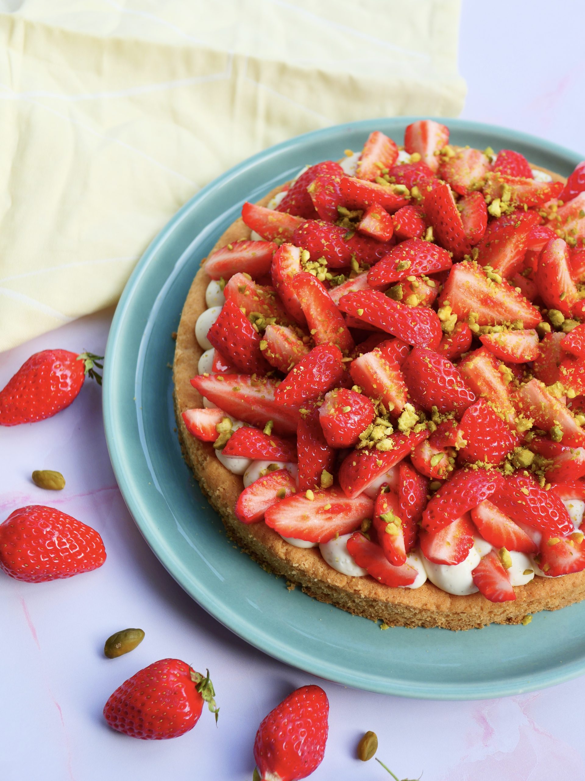 tarte aux fraises sablé breton - dans la cuisine danois