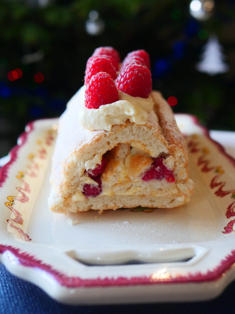 buche macaron framboise