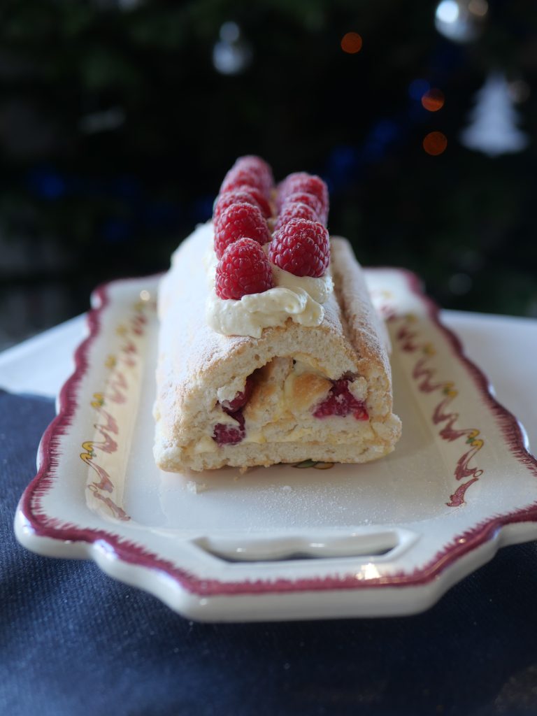 buche macaron framboise