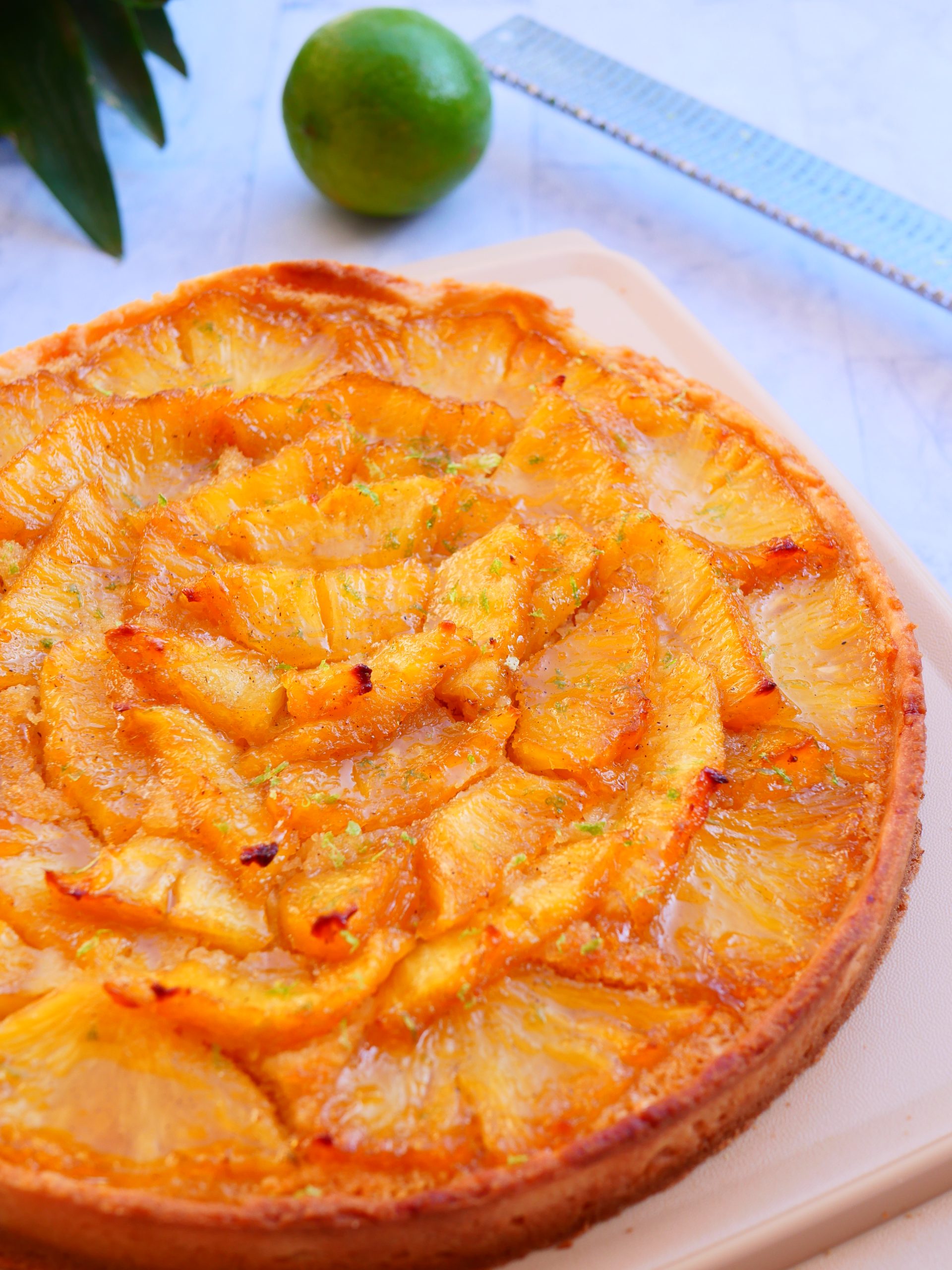 tarte à l'ananas caramélisé - dans la cuisine d'anaïs