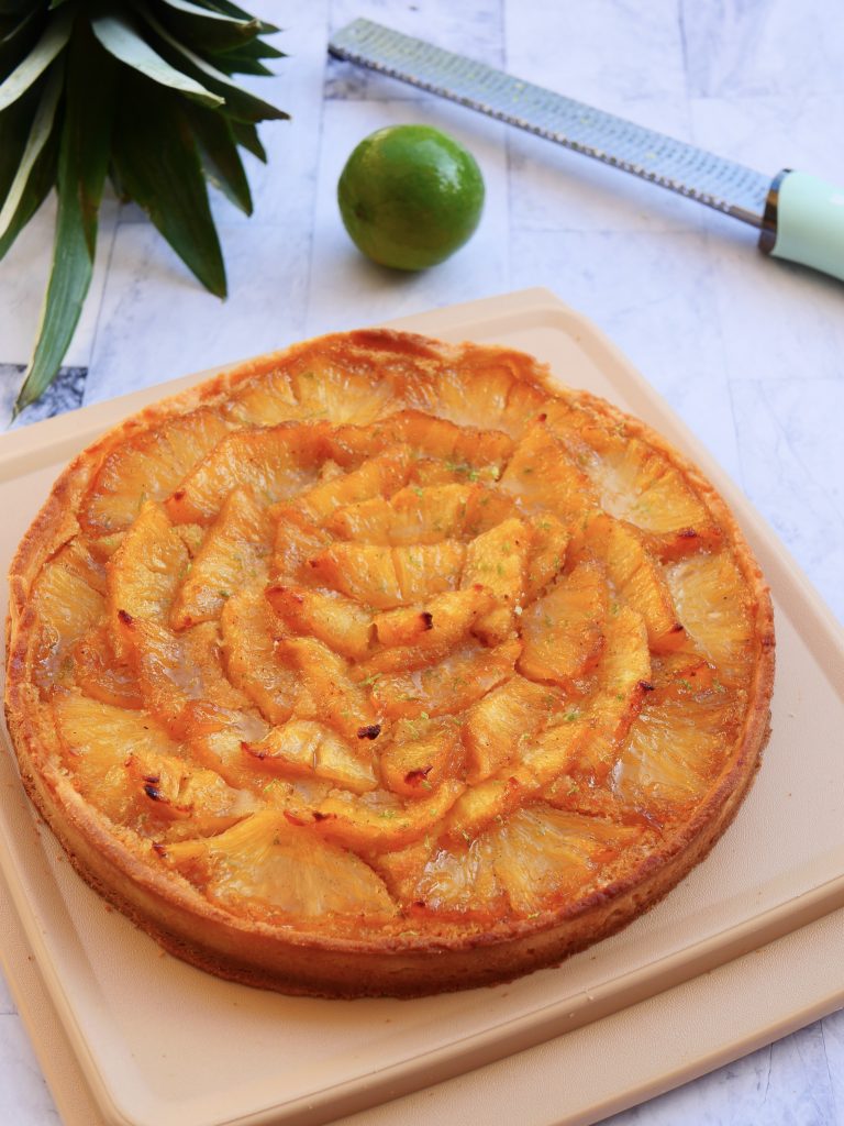 tarte à l'ananas caramélisé - dans la cuisine d'anaïs