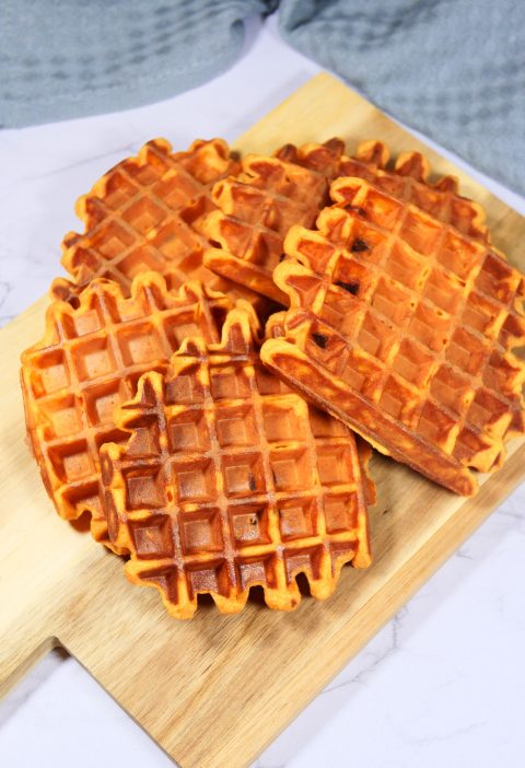 gaufre patate douce chorizo - dans la cuisine d'anais