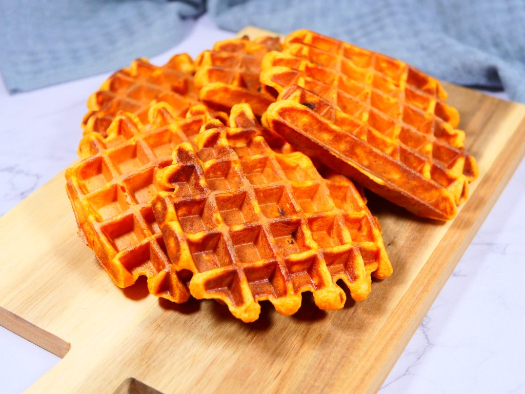 gaufre patate douce chorizo - dans la cuisine d'anais